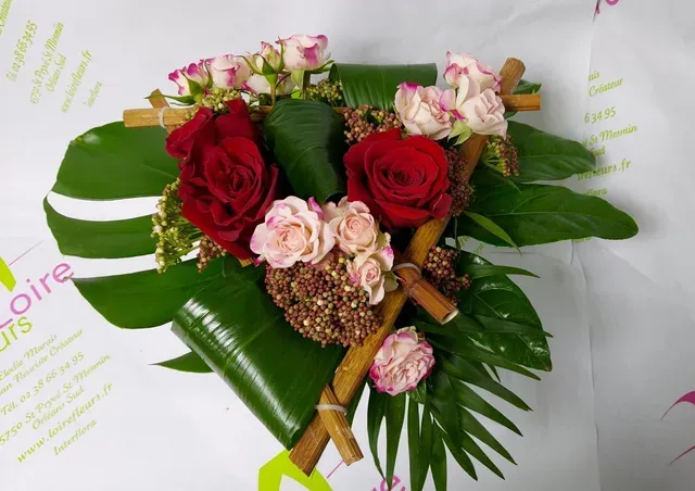 Bouquet de roses structure
